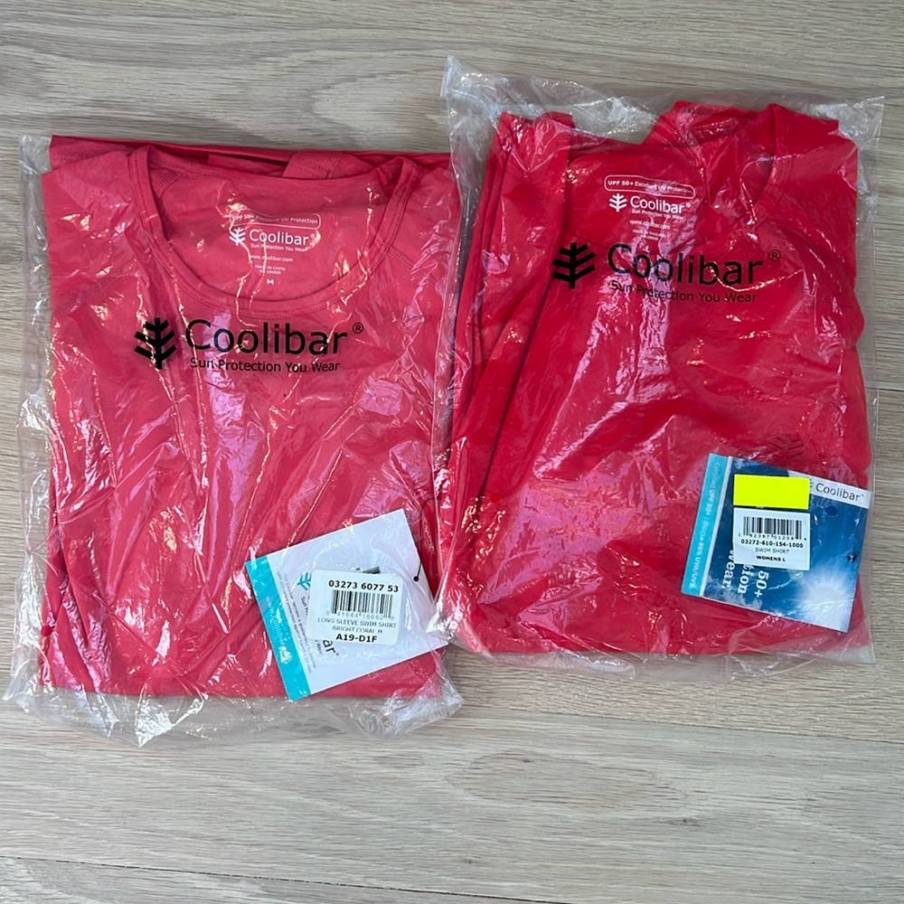 Coolibar swim sun shirts UPF 50 women’s sizes m and L new w tags